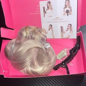 GOO PLATINUM BLONDE GOO HUMAN HAIR CLIP EXTENSIONS